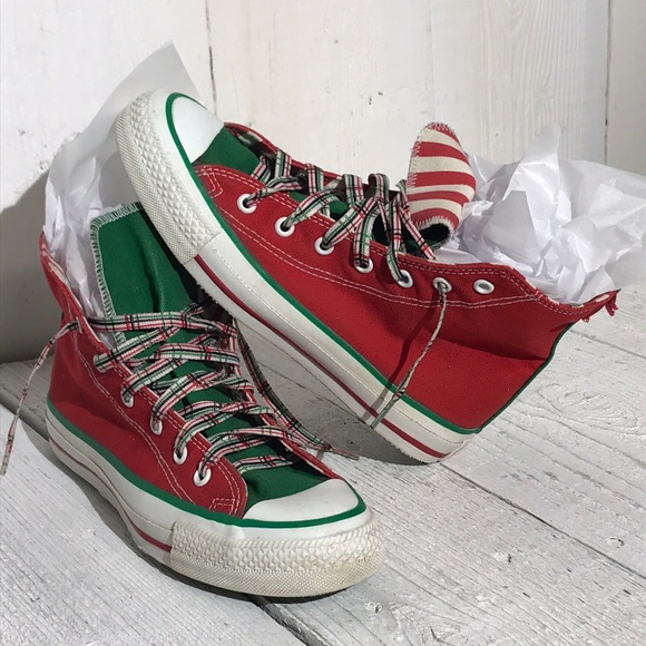 christmas converse shoes